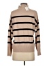 Vila Milano Stripes Tan Turtleneck Sweater Size S - photo 2