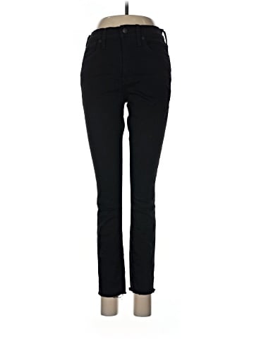 Madewell 9" Mid-Rise Skinny Crop Jeans in ISKO Stay Black&trade;: Raw-Hem Edition (view 1)