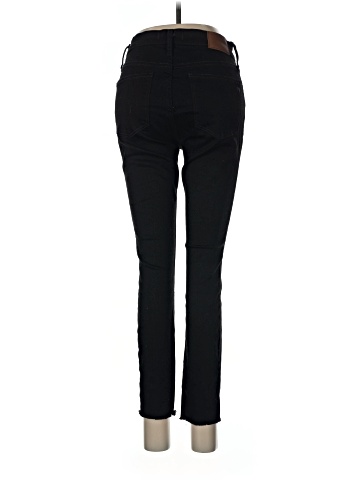 Madewell 9" Mid-Rise Skinny Crop Jeans in ISKO Stay Black&trade;: Raw-Hem Edition (view 2)