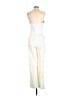 BCBGMAXAZRIA 100% Polyester Solid Ivory Jumpsuit Size 6 - photo 2