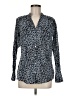 Forever 21 100% Cotton Animal Print Gray Long Sleeve Blouse Size 8 - photo 1