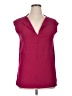 Max Mara Burgundy Sleeveless Blouse Size 14 - photo 1