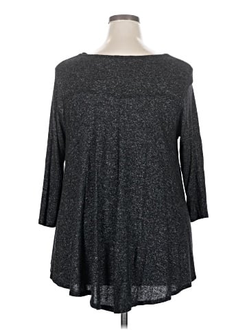 Green Envelope 3/4 Sleeve Top (view 2)