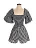 Self Contrast Checkered-gingham Black Romper Size XS - photo 1