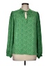 Carolina Belle 100% Polyester Green Long Sleeve Blouse Size M - photo 1