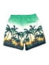 INC International Concepts 100% Polyester Tropical Green Board Shorts Size S - photo 2