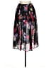 Worthington 100% Polyester Floral Black Casual Skirt Size 12 (petite) - photo 1