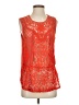 Tiny Orange Sleeveless Blouse Size S - photo 1