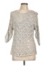Chico's Silver 3/4 Sleeve Top Size Lg (2) - photo 1