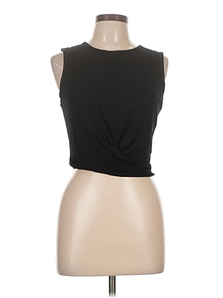 Pre-owned Zenana Sleeveless T-shirt In Black