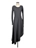 Peruvian Connection Solid Gray Casual Dress Size S - photo 1