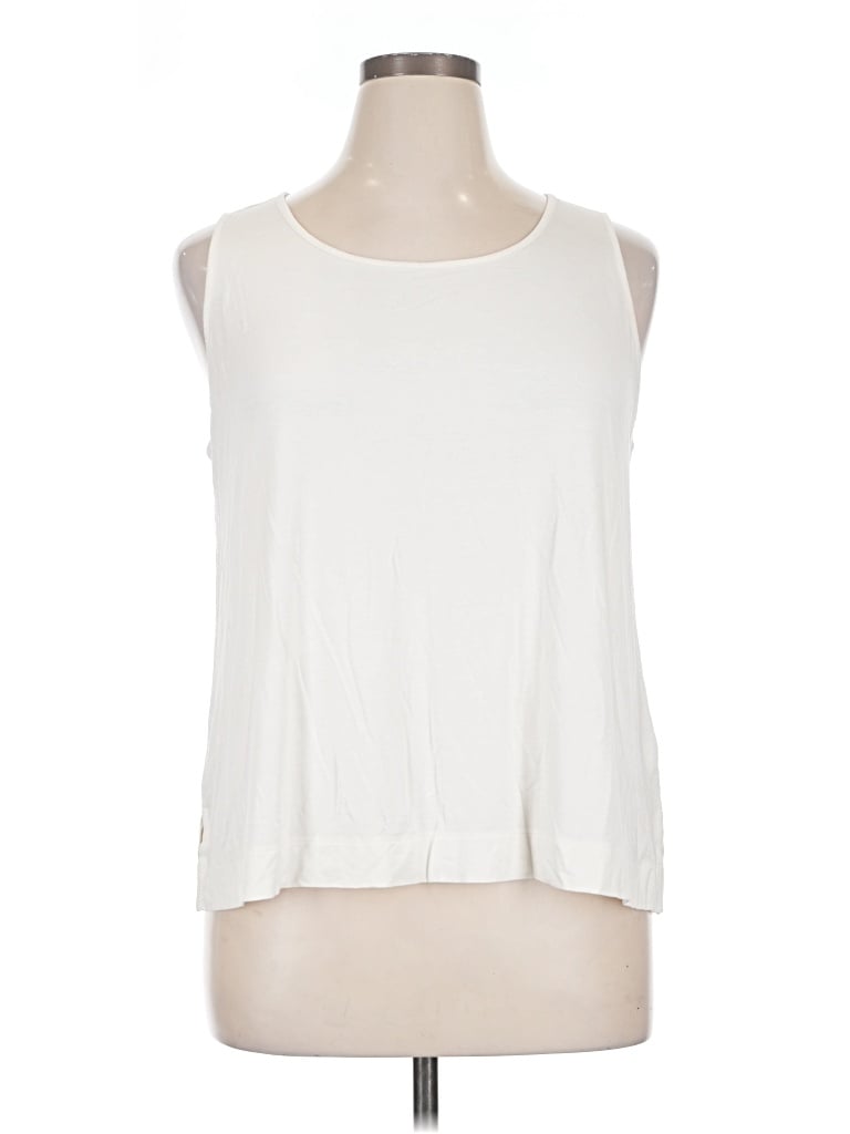 Pre-owned Jjill Sleeveless T-shirt In Ivory