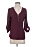 BCX 100% Polyester Burgundy 3/4 Sleeve Blouse Size S - photo 1