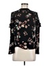 Lily White Black Long Sleeve Blouse Size M - photo 1