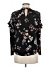 Lily White Black Long Sleeve Blouse Size M - photo 2