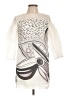 Lily 100% Polyester Graphic Ivory Cocktail Dress Size L (estimated) - photo 1
