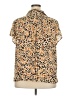 CAbi 100% Polyester Animal Print Tan Short Sleeve Blouse Size XXL - photo 2