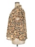 CAbi 100% Polyester Animal Print Tan Short Sleeve Blouse Size XXL - photo 5
