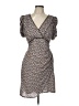 Max Studio Print Brown Casual Dress Size L - photo 1