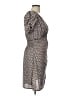 Max Studio Print Brown Casual Dress Size L - photo 4