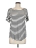 Green Envelope Stripes Ivory Short Sleeve T-Shirt Size M - photo 1