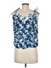 Next 100% Cotton Blue Sleeveless Blouse Size 6 - photo 2