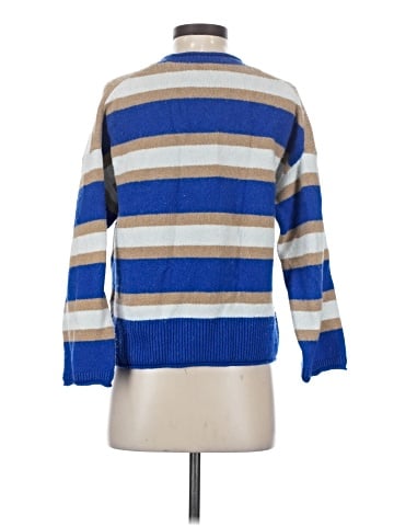 Madewell Striped Belmore Pullover Sweater in Coziest Textured Yarn (view 2)