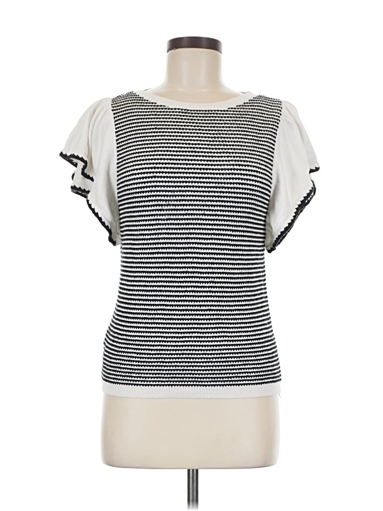 Pre-owned Ann Taylor Pullover Sweater In White