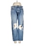 Khaite 100% Cotton Hearts Blue Jeans Size 27 waist - photo 1