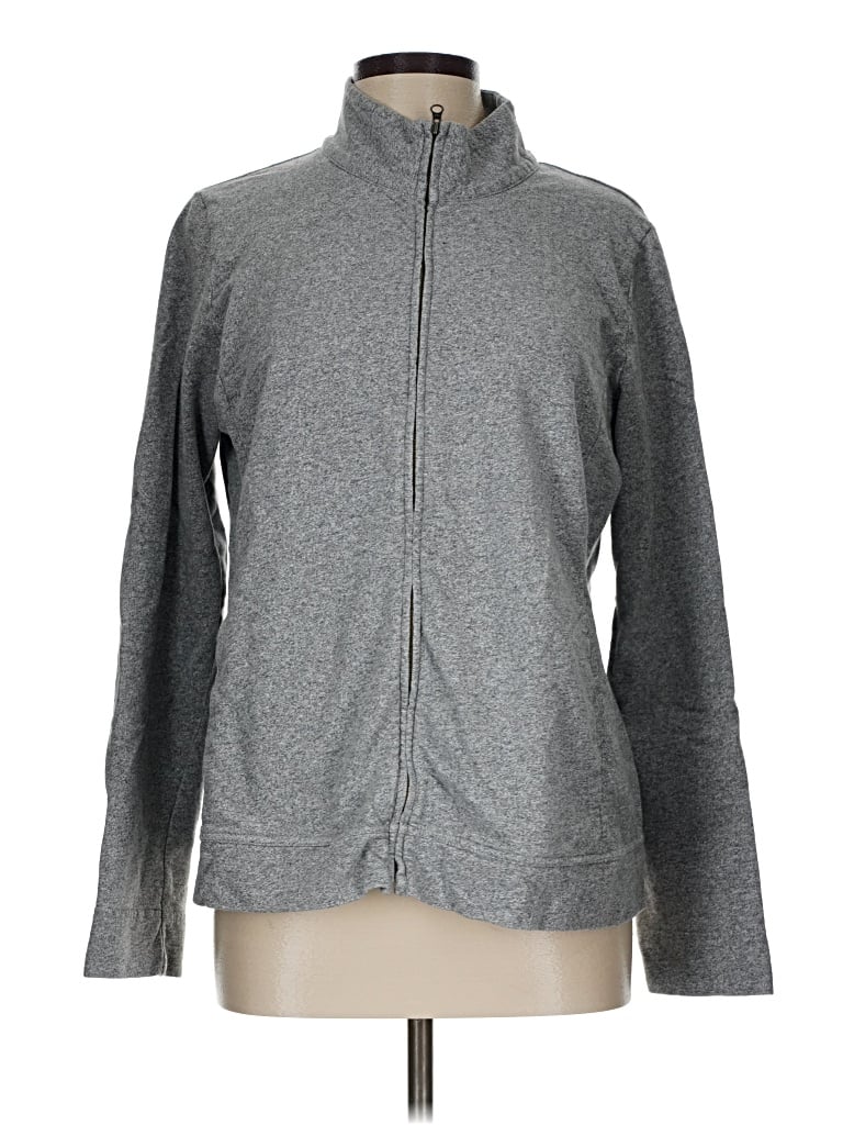 Pre-owned Purejill Zip Up Hoodie In Gray