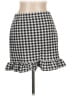 Shein Checkered-gingham Black Casual Skirt Size 12 - photo 2