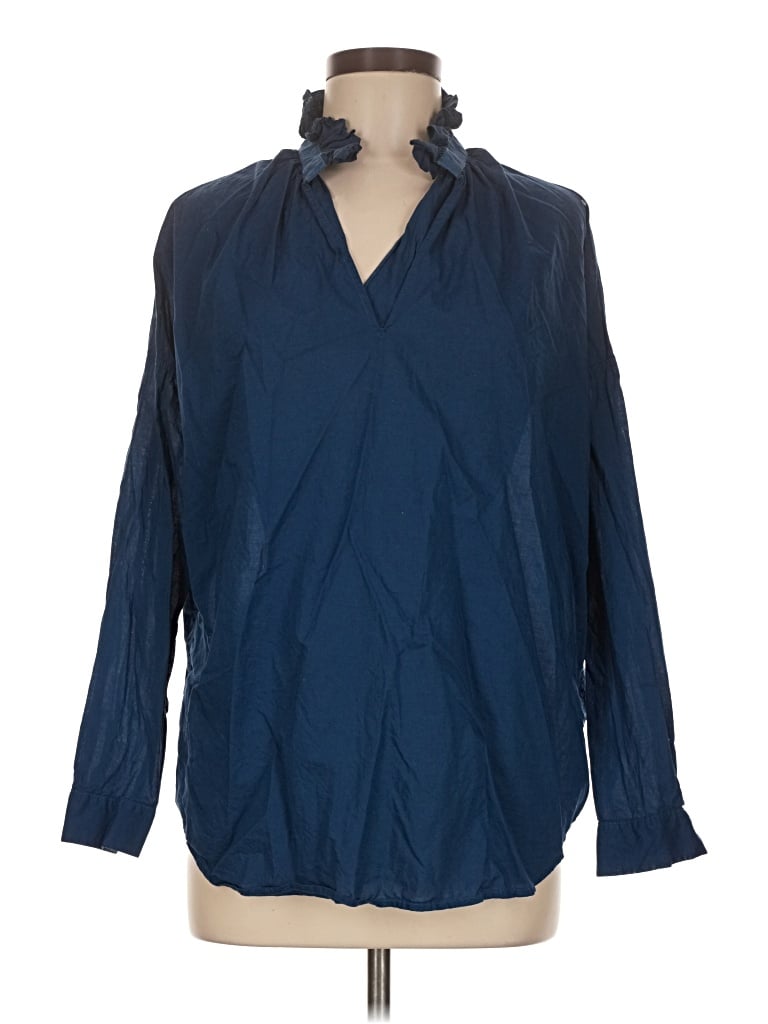 Pre-owned A Shirt Thing Long Sleeve Blouse In Blue