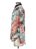 Bellatrix 100% Polyester Print Teal Long Sleeve Blouse Size XS - photo 5