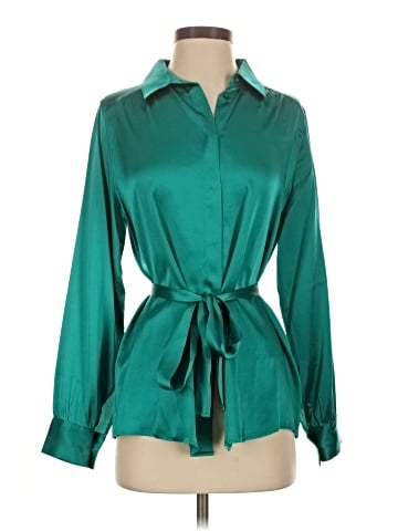 Falconeri Long Sleeve Silk Top (view 1)
