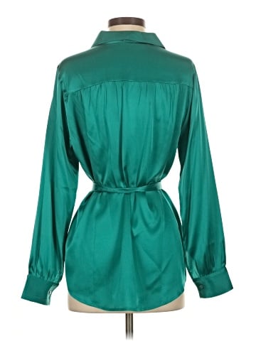 Falconeri Long Sleeve Silk Top (view 2)