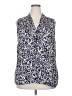 Nic + Zoe 100% Polyester Blue Sleeveless T-Shirt Size 2X - photo 1