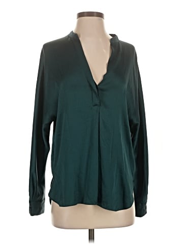 Vince. Long Sleeve Silk Top (view 1)