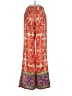Zara Paisley Red Casual Pants Size XS - photo 2