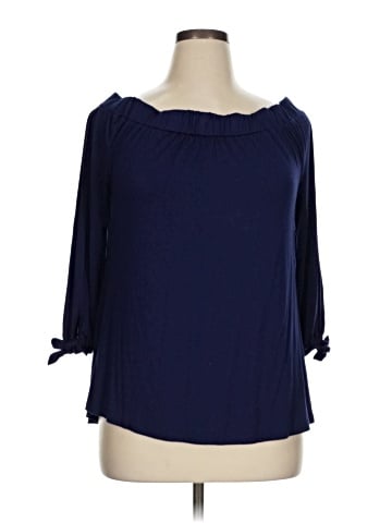 Cable & Gauge 3/4 Sleeve Blouse (view 1)