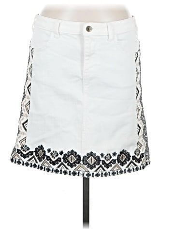 Pilcro and the Letterpress Denim Skirt (view 1)