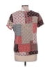 Van Heusen Color Block Gray Short Sleeve Blouse Size L - photo 2