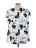 Torrid 100% Polyester White Short Sleeve Blouse Size Lg Plus (0) - photo 2