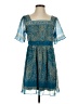 Assorted Brands 100% Polyester Paisley Teal Cocktail Dress Size S - photo 1