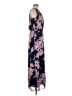 Old Navy 100% Polyester Floral Blue Casual Dress Size M - photo 4