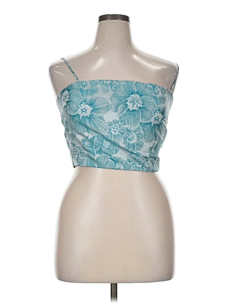 Pre-owned Lulus Sleeveless Blouse In Teal