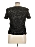 MNG Metallic Black Short Sleeve Top Size XL - photo 2