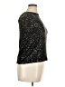 MNG Metallic Black Short Sleeve Top Size XL - photo 4