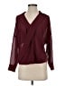 Living Doll 100% Polyester Burgundy 3/4 Sleeve Blouse Size S - photo 1