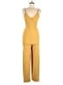 Pink Rose Solid Gold Jumpsuit Size M - photo 1