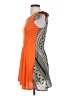 Unbranded 100% Polyester Color Block Orange Cocktail Dress Size XS (estimated) - photo 5